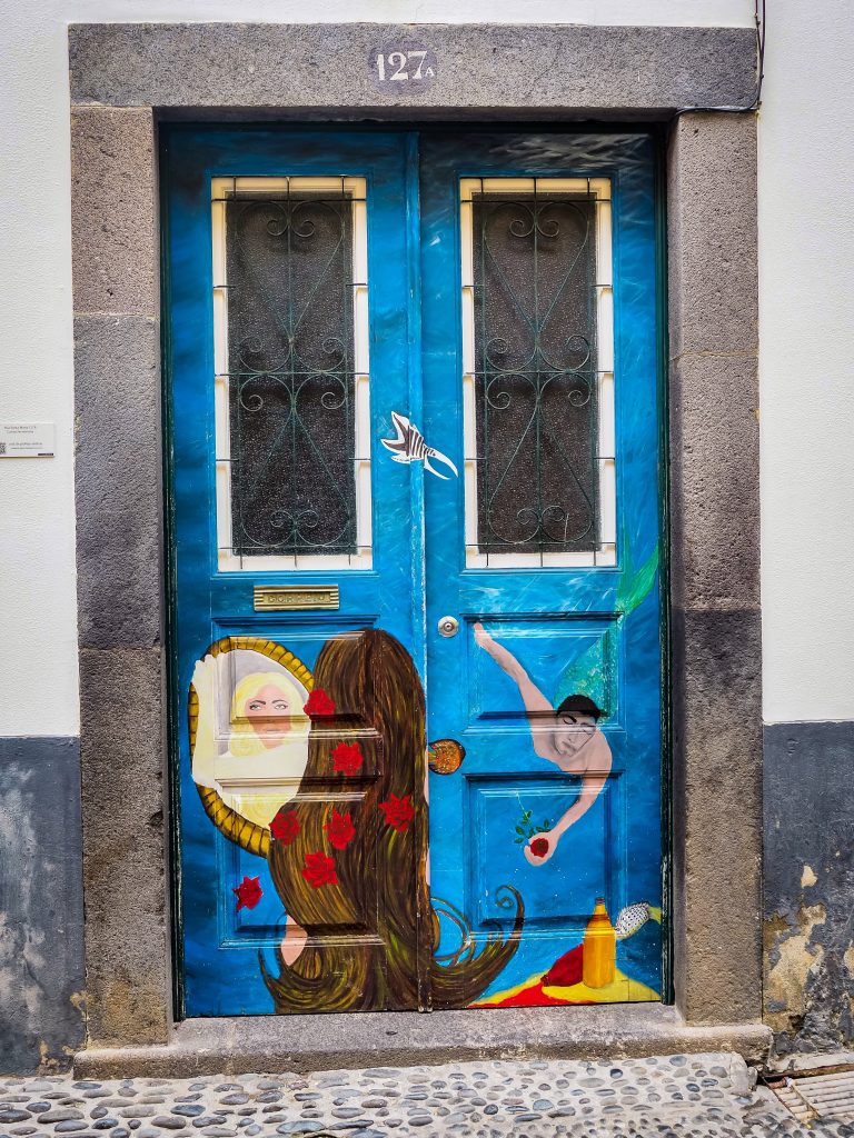 The painted doors in the old town