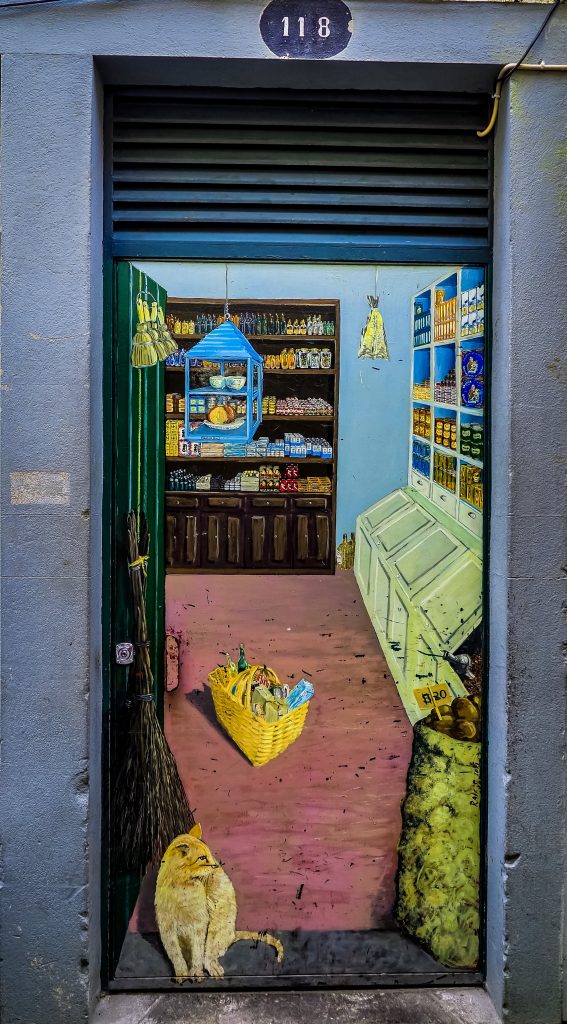 The painted doors in the old town