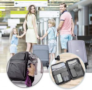 Packing Cubes VAGREEZ 7 Pcs Travel Luggage Packing Organizers Set With Laundry Bag - Hortense Travel