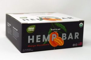CBD Evo Hemp Mango Macadamia Fruit & Nut Bar-100% Organic Snacks
