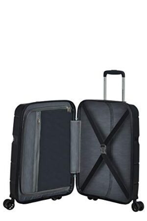 AMERICAN TOURISTER Unisex_Adult Luggage Suitcase, Black (Vivid Black), S (55 Cm-34 L) - Hortense Travel