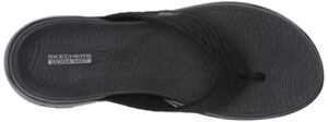 Skechers Womens On-the-go 600 - Sunny Flip Flop, Black, 9 US - Hortense Travel