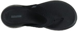 Skechers Womens On-the-go 600 - Sunny Flip Flop, Black, 9 US - Hortense Travel