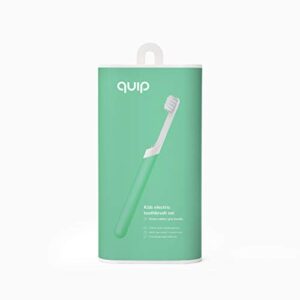 Quip Kids Electric Toothbrush Set - Electric Toothbrush With Multi-use Cover (Green) - Hortense Travel