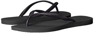 Havaianas Women's Slim Flip Flop Sandals, Black, Size 7/8 Women's - Hortense Travel