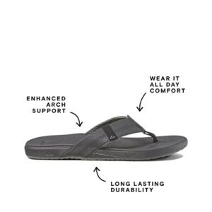 Reef Men's Sandals, Cushion Phantom, Black, 10 - Hortense Travel