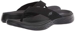 Skechers Womens On-the-go 600 - Sunny Flip Flop, Black, 9 US - Hortense Travel