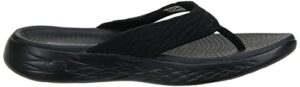 Skechers Womens On-the-go 600 - Sunny Flip Flop, Black, 9 US - Hortense Travel