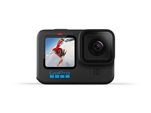 GoPro HERO10 Black Accessory Bundle - Includes HERO10 Camera, Shorty (Mini Extension Pole + Grip), Magnetic Swivel Clip, Rechargeable Batteries (2 Total), And Camera Case - Hortense Travel