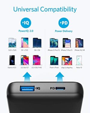 Anker Portable Charger, USB-C Power Bank 20000mAh With 20W Power Delivery, 525 Power Bank (PowerCore Essential 20K PD) For Phone 13/13 Pro / 13 Pro Max/12/12 Pro, Samsung, IPad Pro, And More - Hortense Travel