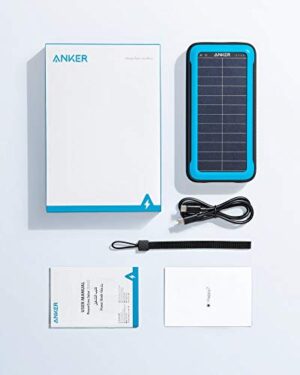 Anker PowerCore Solar 20000, 18W USB-C Power Bank 20,000 MAh With Dual Ports, Flashlight, IP65 Splash Proof And Dustproof For Outdoor Activities, Compatible With Smartphones And Other Devices - Hortense Travel