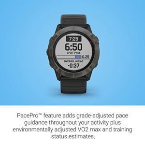 Garmin 010-02157-10 Fenix 6X Sapphire, Premium Multisport GPS Watch, Features Mapping, Music, Grade-Adjusted Pace Guidance And Pulse Ox Sensors, Dark Gray With Black Band - Hortense Travel