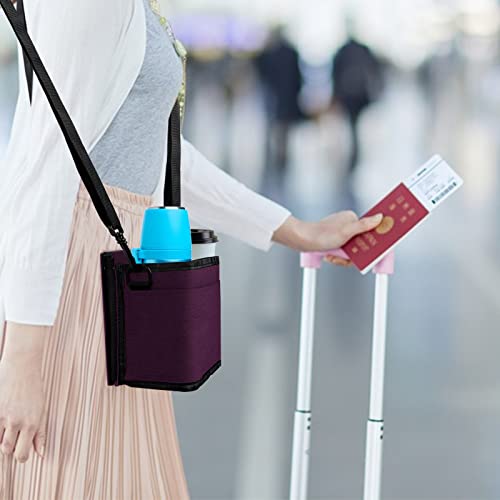 Luggage Travel Cup Holder Free Hand Drink Caddy - Fits Roll on