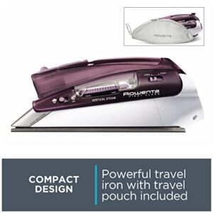 Rowenta Pro Compact Stainless Steel Soleplate Steam Iron For Clothes 200 Microsteam Holes 1000 Watts Ironing, Fabric Steamer, Garment Steamer, Travel, Dual Voltage DA1560 - Hortense Travel