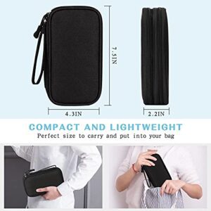 FYY Electronic Organizer, Travel Cable Organizer Bag Pouch Electronic Accessories Carry Case Portable Waterproof Double Layers All-in-One Storage Bag For Cable, Cord, Charger, Phone, Earphone Black - Hortense Travel