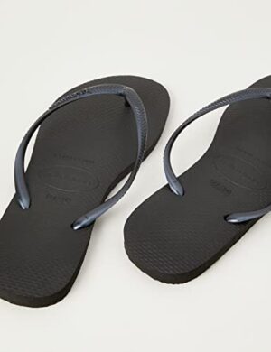 Havaianas Women's Slim Flip Flop Sandals, Black, Size 7/8 Women's - Hortense Travel