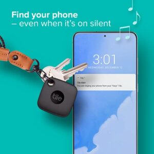Tile Mate 1-Pack. Black. Bluetooth Tracker, Keys Finder And Item Locator For Keys, Bags And More; Up To 250 Ft. Range. Water-Resistant. Phone Finder. IOS And Android Compatible. - Hortense Travel
