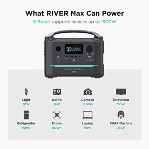 EF ECOFLOW River 600 Extra Battery, 288Wh Suitable For River 600 Solar Generator, Double Capacity, More Power, Backup Battery For Outdoor Camping RV - Hortense Travel