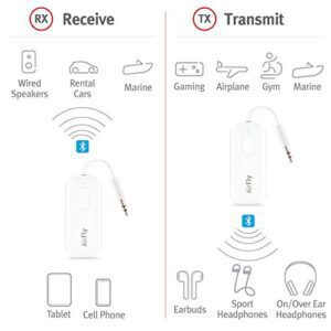 Twelve South AirFly Pro Bluetooth Wireless Audio Transmitter/ Receiver For Up To 2 AirPods /Wireless Headphones; Use With Any 3.5 Mm Audio Jack On Airplanes, Gym Equipment, TVs, IPad/Tablets And Auto - Hortense Travel