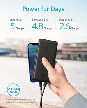 Anker Portable Charger, USB-C Power Bank 20000mAh With 20W Power Delivery, 525 Power Bank (PowerCore Essential 20K PD) For Phone 13/13 Pro / 13 Pro Max/12/12 Pro, Samsung, IPad Pro, And More - Hortense Travel