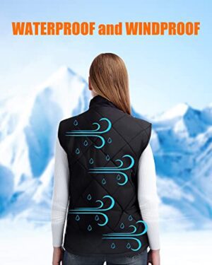 HEATEDTEK Women Heated Vest - Lightweight Heating Jacket Vest, 8pcs Heating Pads, 3 Temperature Control (Without Battery) - Hortense Travel