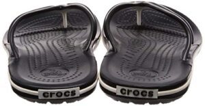 Crocs Unisex Crocband Flip Flops, Black, 5 Men/7 Women - Hortense Travel