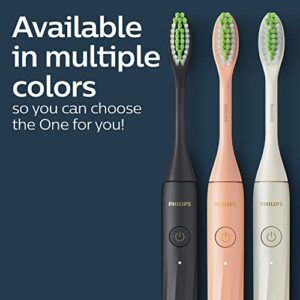 Philips One By Sonicare Rechargeable Toothbrush, Shadow Black, HY1200/06 - Hortense Travel