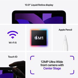 Apple 2022 IPad Air (10.9-inch, Wi-Fi, 256GB) - Purple (5th Generation) - Hortense Travel