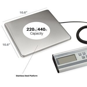 Smart Weigh 440lbs X 6 Oz. Digital Heavy Duty Shipping And Postal Scale, With Durable Stainless Steel Large Platform, UPS USPS Post Office Postal Scale And Luggage Scale - Hortense Travel