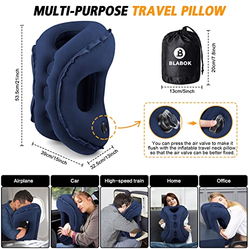 Inflatable Travel Pillow,Multifunction Travel Neck Pillow For Airplane To  Avoid Neck And Shoulder Pain,Support