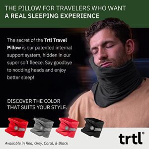 Trtl Travel Pillow For Neck Support- Super Soft Neck Pillow With Shoulder Support And Cozy Cushioning Lightweight And Easy To Carry - Machine Washable - Grey - Hortense Travel