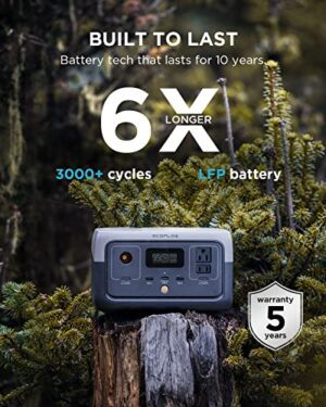 EF ECOFLOW Portable Power Station RIVER 2, 256Wh LiFePO4 Battery/ 1 Hour Fast Charging, 2 Up To 600W AC Outlets, Solar Generator (Solar Panel Optional) For Outdoor Camping/RVs/Home Use - Hortense Travel