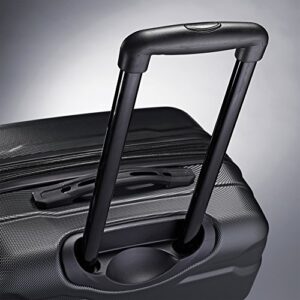 Samsonite 68311-1041 Omni Hardside Luggage Nested Spinner Set 20 Inch, 24 Inch, 28 Inch - Black Bundle W/Deco Gear Luggage Accessory Kit (10 Item) - Hortense Travel