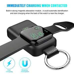 Portable Wireless Charger For Apple Watch,HUOTO【Upgraded Version】 IWatch Charger 1400mAh Smart Keychain Power Bank,Portable Magnetic IWatch Charger For Apple Watch Series 8/UItra/7/6/SE/5/4/3/2/1 - Hortense Travel