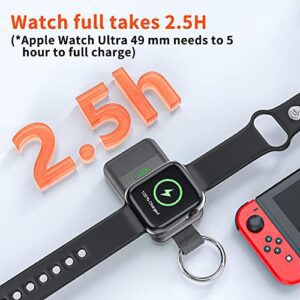 Portable Wireless Charger For Apple Watch,HUOTO【Upgraded Version】 IWatch Charger 1400mAh Smart Keychain Power Bank,Portable Magnetic IWatch Charger For Apple Watch Series 8/UItra/7/6/SE/5/4/3/2/1 - Hortense Travel