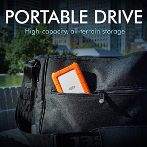 LaCie Rugged USB-C 1TB External Hard Drive Portable HDD USB 3.0 – Drop Shock Dust Rain Resistant Shuttle Drive, For Mac And PC Computer Desktop Workstation Laptop, 1 Month Adobe CC (STFR1000800) - Hortense Travel