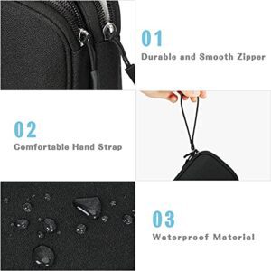 FYY Electronic Organizer, Travel Cable Organizer Bag Pouch Electronic Accessories Carry Case Portable Waterproof Double Layers All-in-One Storage Bag For Cable, Cord, Charger, Phone, Earphone Black - Hortense Travel