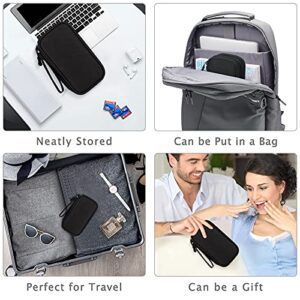 FYY Electronic Organizer, Travel Cable Organizer Bag Pouch Electronic Accessories Carry Case Portable Waterproof Double Layers All-in-One Storage Bag For Cable, Cord, Charger, Phone, Earphone Black - Hortense Travel