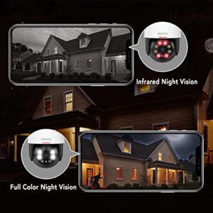 2K Security Camera Outdoor 2Packs, WiFi Outdoor Security Cameras Pan-Tilt 360° View, 3MP Surveillance Cameras With Motion Detection And Siren, 2-Way Audio, Full Color Night Vision, Waterproof - Hortense Travel
