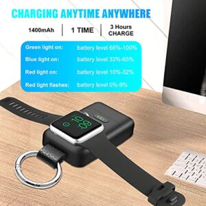 Portable Wireless Charger For Apple Watch,HUOTO【Upgraded Version】 IWatch Charger 1400mAh Smart Keychain Power Bank,Portable Magnetic IWatch Charger For Apple Watch Series 8/UItra/7/6/SE/5/4/3/2/1 - Hortense Travel