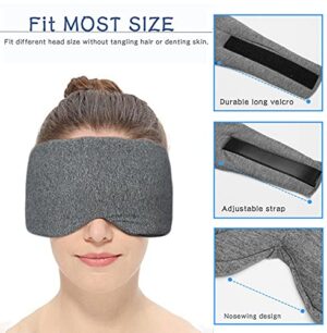 SUWEISHI 2 Pack 100% Cotton Ultra Soft Sleep Mask, Zero Pressure Natural Smooth Eye Cover With Adjustable Strap, Ultimate Sleeping Aid, Blocks Light, Comfortable Blindfold For Airplane / Nap / Travel - Hortense Travel