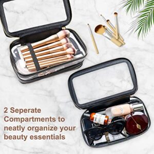 SAOQI Clear Makeup Bags, Waterproof Large Cosmetic Bags For Women Travel Toiletry Bag, Clear Makeup Organizer Bag With Zipper, Transparent MakeUp Case, Clear Toiletry Bags For Traveling, Gift For Wife - Hortense Travel