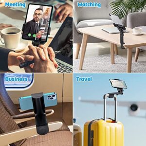 WixGear Universal Airplane In Flight Tablet Phone Mount, Handsfree Phone Holder For Desk With Multi-Directional Dual 360 Degree Rotation, Pocket Size Travel Essential Accessory For Flying. - Hortense Travel