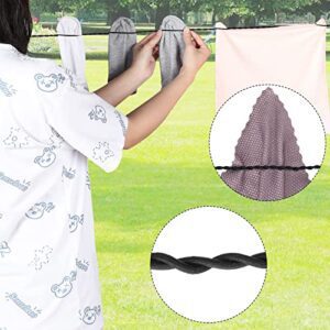 2 Pieces Travel Clothesline Portable Retractable Clothesline With Hooks And Suction Cups Camping Accessories Cruise Essentials For Outdoor And Indoor Use (Black) - Hortense Travel