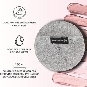 Ogato Reusable Makeup Remover Pads -6pc Reusable Makeup Remover Cloths - Reusable Face Pads, Makeup Eraser For All Skin Types - Washable Microfiber Makeup Remover Face Cloths - With Free Laundry Bag - Hortense Travel