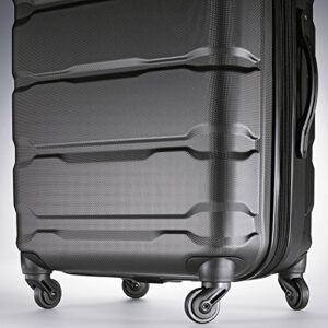 Samsonite 68311-1041 Omni Hardside Luggage Nested Spinner Set 20 Inch, 24 Inch, 28 Inch - Black Bundle W/Deco Gear Luggage Accessory Kit (10 Item) - Hortense Travel