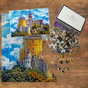 Portugal Jigsaw Puzzle 1000 Piece Portugal Park And National Palace Of Pena Sintra Puzzle Travel Souvenir Wooden - Hortense Travel